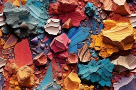 Imagem de pigmentos minerais coloridos